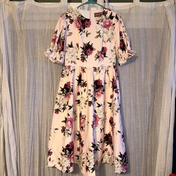 JessaKae | Dresses | Jessakae Pink Floral Midi Dress | Poshmark